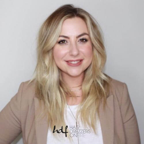 Brittney, hair stylist at Hair Drezzers On Fire hair salon in San Diego