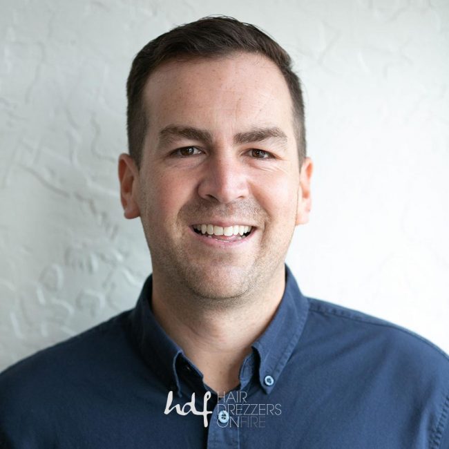 Hector, owner of Hair Drezzers On Fire hair salon in San Diego