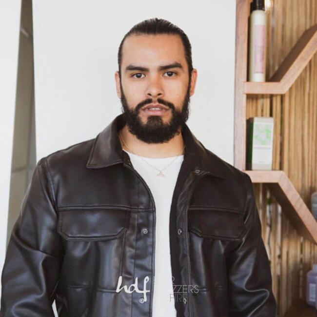 Jesus Valdez, hair stylist at Hair Drezzers On Fire hair salon in San Diego