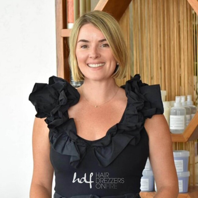 Sherron, hair stylist at Hair Drezzers On Fire hair salon in San Diego